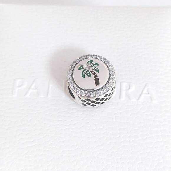 Pandora Palm Tree Coconuts Charm Bead S925 Silver with box - Picture 3 of 9